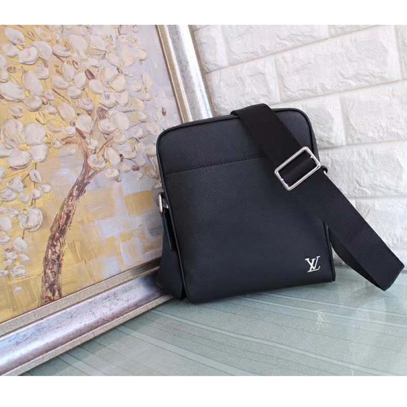 Louis Vuitton LV Men Alex Messenger BB Taiga Cowhide Leather Handbag