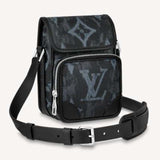 Louis Vuitton LV Men Nano Amazon Messenger Monogram Pastel Noir Coated Canvas Handbag