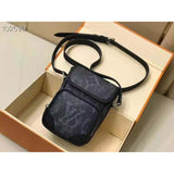 Louis Vuitton LV Men Nano Amazon Messenger Monogram Pastel Noir Coated Canvas Handbag