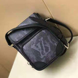 Louis Vuitton LV Men Nano Amazon Messenger Monogram Pastel Noir Coated Canvas Handbag