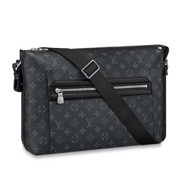 Louis Vuitton LV Men Odyssey Messenger PM Monogram Eclipse Coated Canvas Handbag