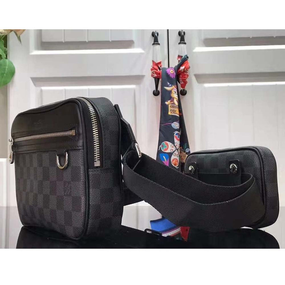Louis Vuitton LV Men Scott Messenger Damier Graphite Shoulder Bag