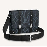 Louis Vuitton LV Men Trunk Messenger Monogram Pastel Noir Coated Canvas Handbag