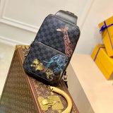 Louis Vuitton LV Unisex Avenue Sling Bag Damier Graphite Coated Canvas