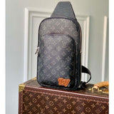 Louis Vuitton LV Unisex Avenue Sling Bag NM Dark Green Monogram Coated Canvas