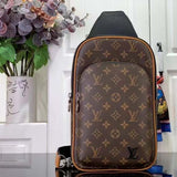 Louis Vuitton LV Unisex Avenue Slingbag NM Brown Monogram Macassar Coated Canvas
