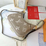 Louis Vuitton LV Women Bagatelle Mini Hobo Handbag Monogram Empreinte Embossed Grained Cowhide