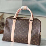 Louis Vuitton LV Unisex Carryall Coated Canvas VVN Shiny Golden Brass Handbag