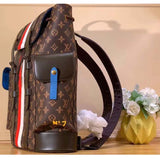 Louis Vuitton LV Unisex Christopher MM Backpack Monogram Canvas Cowhide Leather