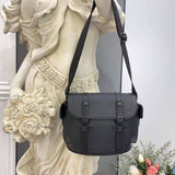 Louis Vuitton LV Unisex Christopher Messenger Black Taurillon Cowhide Leather Handbag