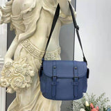 Louis Vuitton LV Unisex Christopher Messenger Navy Blue Taurillon Cowhide Leather Handbag