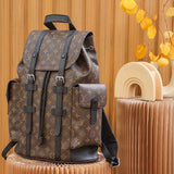 Louis Vuitton LV Unisex Christopher PM Backpack Monogram Canvas Body Flap Opening