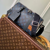 Louis Vuitton LV Unisex City Keepall Bag Blue Monogram Coated Canvas