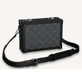 Louis Vuitton LV Unisex Clutch Box Monogram Coated Canvas Black-Leather