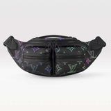 Louis Vuitton LV Unisex Comet Bumbag Black Borealis Calf Leather Cowhide Double Zip