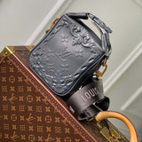 Louis Vuitton LV Unisex Cruiser Messenger Dark Shadow Gray Calf Leather Handbag