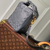 Louis Vuitton LV Unisex Cruiser Messenger Dark Shadow Gray Calf Leather Handbag