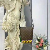 Louis Vuitton LV Unisex Cruiser Messenger Monogram Coated Canvas Cowhide Leather Handbag