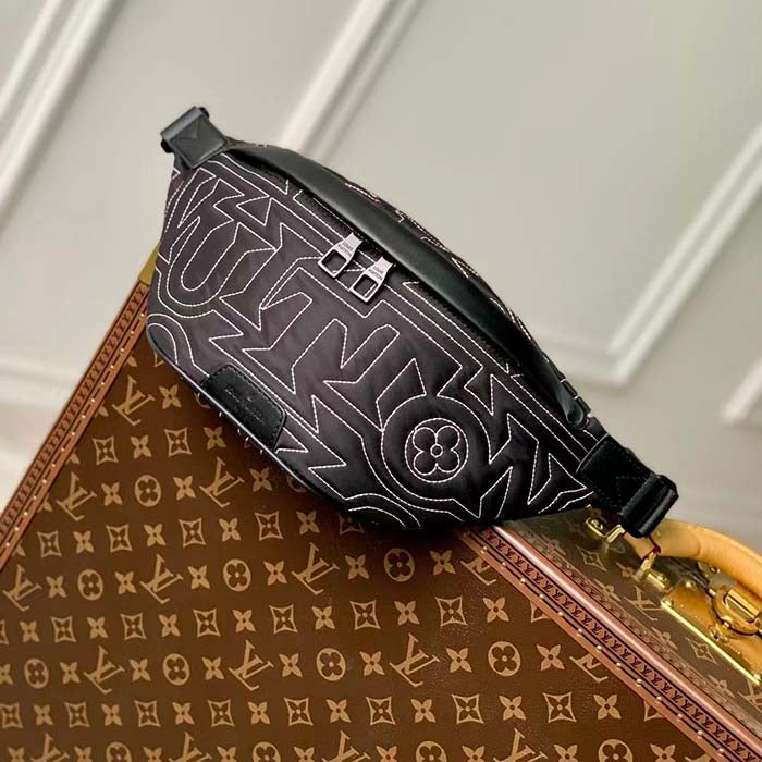 Louis Vuitton LV Unisex Discovery Bumbag Black Nylon Cowhide Leather