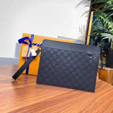 Louis Vuitton LV Unisex Discovery Pochette Clutch Damier Infini Cowhide Leather