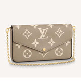 Louis Vuitton LV Unisex Félicie Pochette Monogram Empreinte Embossed Supple Grained Cowhide Clutch
