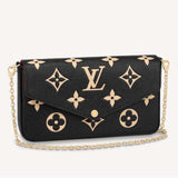 Louis Vuitton LV Unisex Félicie Pochette Monogram Empreinte Embossed Supple Grained Cowhide Clutch