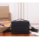 Louis Vuitton LV Unisex Handle Soft Trunk Black Taurillon Monogram Calf Leather Handbag