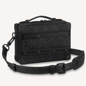 Louis Vuitton LV Unisex Handle Soft Trunk Black Taurillon Monogram Calf Leather Handbag