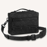 Louis Vuitton LV Unisex Handle Soft Trunk Black Taurillon Monogram Calf Leather Handbag