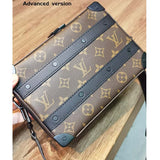 Louis Vuitton LV Unisex Handle Soft Trunk Monogram Macassar Coated Canvas Cowhide Leather Handbag