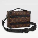 Louis Vuitton LV Unisex Handle Soft Trunk Monogram Macassar Coated Canvas Cowhide Leather Handbag