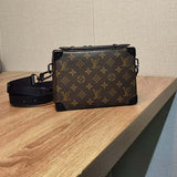 Louis Vuitton LV Unisex Handle Soft Trunk Monogram Macassar Coated Canvas Cowhide Leather Handbag