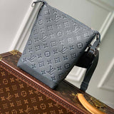 Louis Vuitton LV Unisex Hobo Cruiser PM Handbag Granite Taurillon Monogram Embossed Cowhide