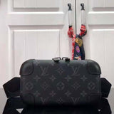 Louis Vuitton LV Unisex Horizon Clutch Black Monogram Eclipse Coated Canvas Textile Cowhide