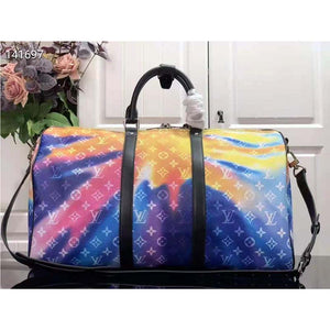 Louis Vuitton LV Unisex Keepall Bandoulière 50 Monogram Sunset Coated Canvas Shoulder Bag