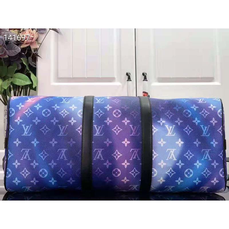 Louis Vuitton LV Unisex Keepall Bandoulière 50 Monogram Sunset Coated Canvas Shoulder Bag