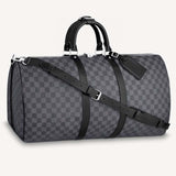Louis Vuitton LV Unisex Keepall Bandoulière 55 Travel Bag Grey Damier Graphite Canvas