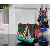 Louis Vuitton LV Unisex Mini Pochette Accessoires Dragon Fruit Pink Monogram Coated Canvas Clutch