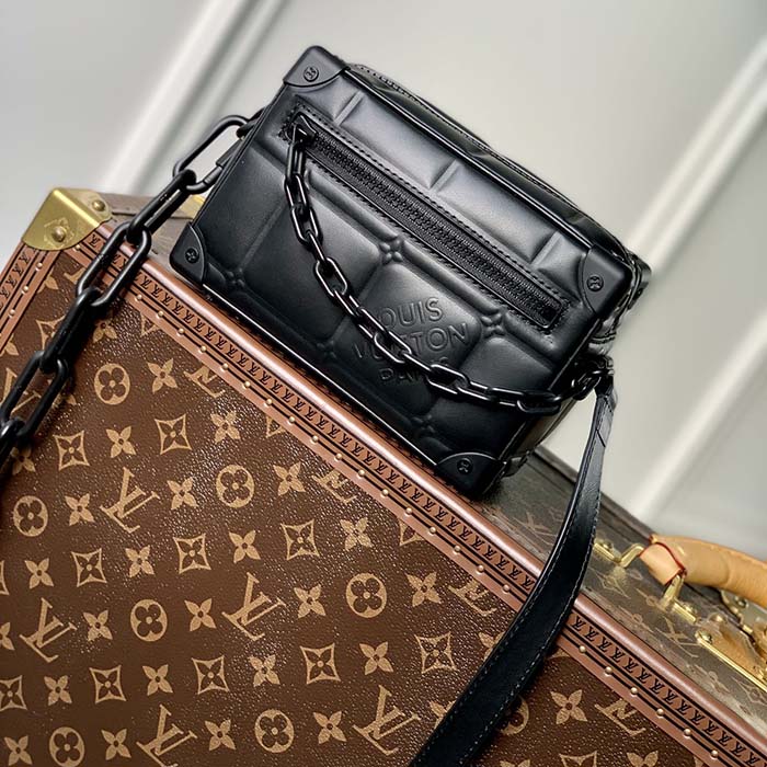 Louis Vuitton LV Unisex Mini Soft Trunk Bag Black Puffy Damier Soft Calf