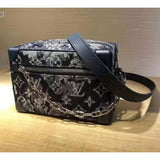 Louis Vuitton LV Unisex Mini Soft Trunk Monogram Tapestry Coated Canvas-Navy Handbag