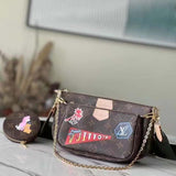Louis Vuitton LV Unisex Multi Pochette Accessoires My LV World Tour Monogram Coated Canvas Clutch