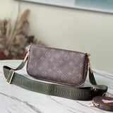Louis Vuitton LV Unisex Multi Pochette Accessoires My LV World Tour Monogram Coated Canvas Clutch