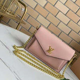 Louis Vuitton LV Women Mylockme Chain Pochette Beige Soft Grained Calfskin Clutch