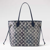Louis Vuitton LV Unisex Neverfull MM Monogram Coated Canvas Cowhide Leather Tote