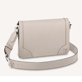 Louis Vuitton LV Unisex New Flap Messenger Beige Taiga Cowhide Leather Handbag