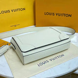 Louis Vuitton LV Unisex New Flap Messenger Beige Taiga Cowhide Leather Handbag