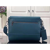 Louis Vuitton LV Unisex New Messenger Blue Aerogram Cowhide Leather Textile Lining Handbag