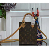 Louis Vuitton LV Unisex Petit Sac Plat Bag Monogram Canvas