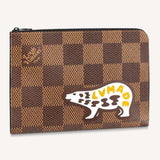 Louis Vuitton LV Unisex Pochette Jour GM Giant Damier Ebene Coated Canvas Clutch