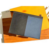 Louis Vuitton LV Unisex Pochette Voyage Burgundy Black and Navy Blue Taiga Leather Clutch